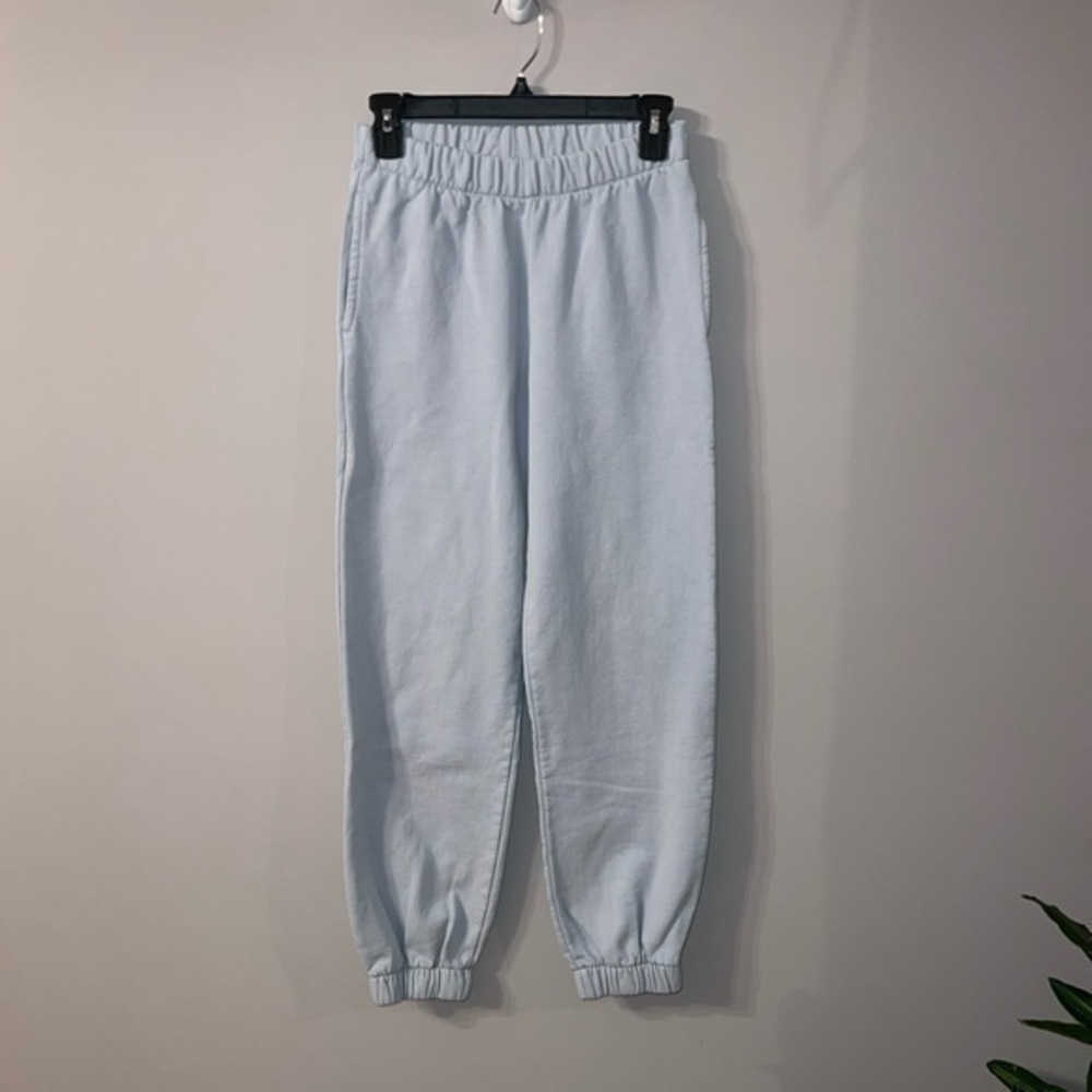 Blue grayish sweat pants with pockets size extra small